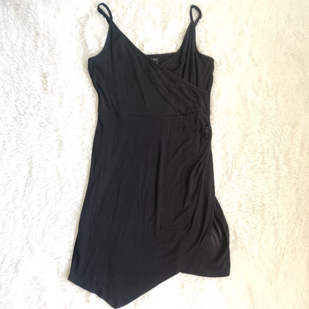NWT Goldray Black Soft Modal Spaghetti Strap Dress